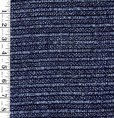 Yukata Fabric - 694 - Small Rows with Tiny Bars - Indigo