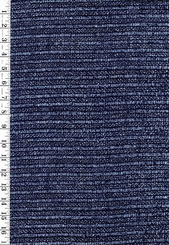 Yukata Fabric - 694 - Small Rows with Tiny Bars - Indigo