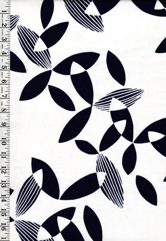 Yukata Fabric - 698 - Modern Style Floating Petals - White