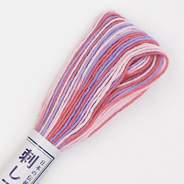 Sashiko Thread - Olympus 20m - Variegated # 73 - Pink and Lavender