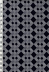 Yukata Fabric - 735 - Double Diamond Columns - Indigo