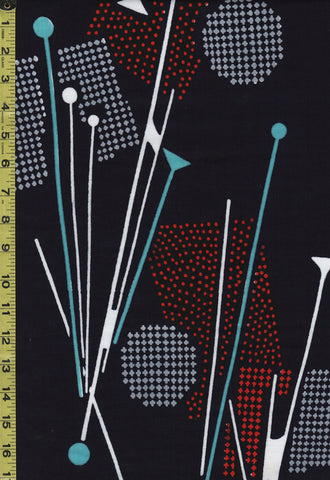 Yukata Fabric - 802 - Sewing Pins & Patches - Indigo & White