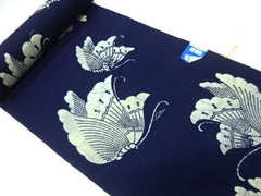 Yukata Fabric - 807 - Butterflies - Indigo