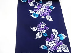 Yukata Fabric - 808 - Purple Hydrangea - Indigo
