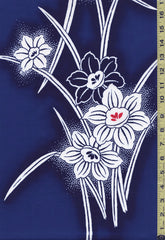 Yukata Fabric - 813 - Colorful Daffodils - Indigo