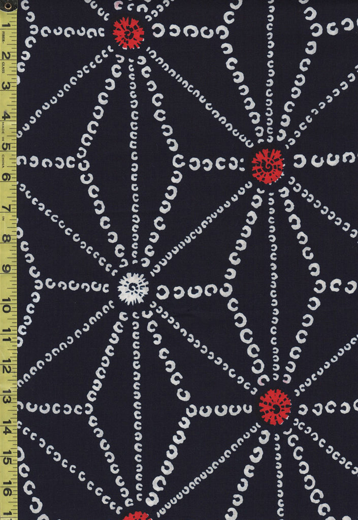Yukata Fabric - 816 - Large Shibori-Like Asanoha - Indigo