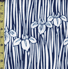 Yukata Fabric - 831 - White Iris - Blue