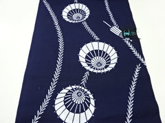 Yukata Fabric - 835 - Bangasa Umbrellas - Dark Navy-Indigo