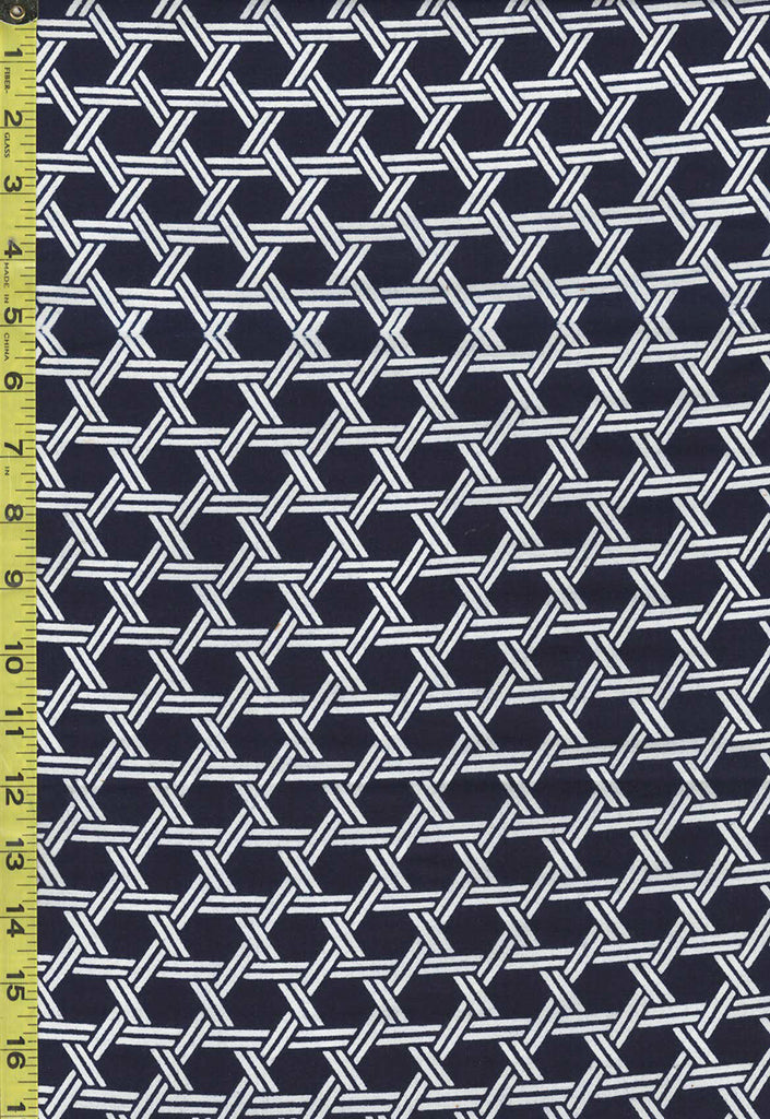 Yukata Fabric - 848 - Hexagon Basketweave - Indigo
