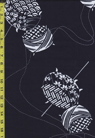 Yukata Fabric - 855 - Thread Spools - Indigo