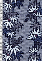 Yukata Fabric - 874 - Bamboo with Shibori Texture - Indigo