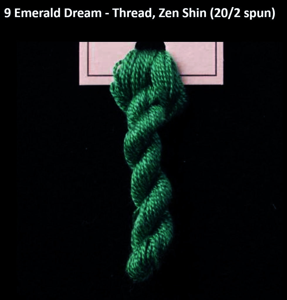 TREENWAY SILKS - Zen Shin (20/2) Silk Thread - # 0009 Emerald Dream