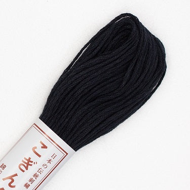 Sashiko Thread - Olympus Kogin - Solid Color - 900 Black