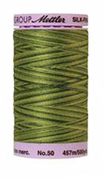 Mettler Cotton Sewing Thread - 50wt - 547 yd/ 500M - Variegated - 9818 Ferns