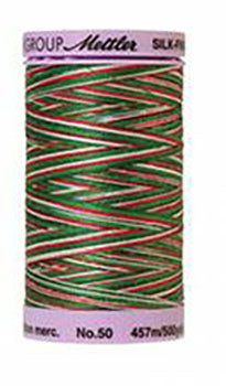 Mettler Cotton Sewing Thread - 50wt - 547 yd/ 500M - Variegated - 9825 Seasons Greetings