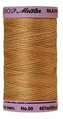 Mettler Cotton Sewing Thread - 50wt - 547 yd/ 500M - Variegated - 9855 Bleached Straw