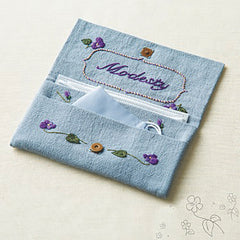 *Olympus Embroidery Pouch Kit with Needle & Thread - 9087 Violets/ Modesty - Blue - ON SALE - SAVE 30%