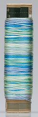 Silk Tatting & Embroidery Thread - 910 Turquoise, Blue Variegated