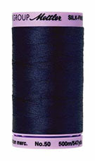 Mettler Cotton Sewing Thread - 50wt - 547 yd/ 500M - 0825 Dark Navy