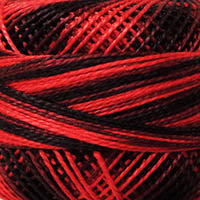 Presencia Perle Cotton - Size 8 - 9275 BLACK & RED