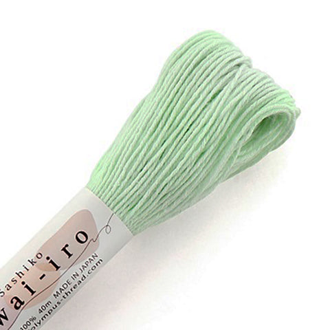 Sashiko Thread - Olympus 40m - Awai-iro - Pastel - #A3 Mint Green