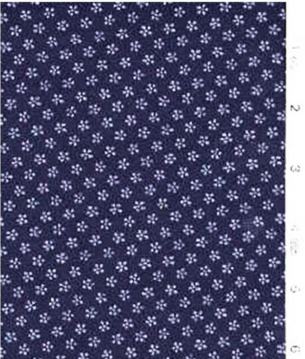 Japanese Fabric - AP1310-16 - Tiny Five Petal Flower - Dark Navy/ Indigo - ON SALE - SAVE 30% - By the Yard