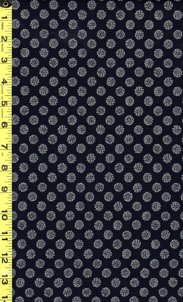 Japanese Indigo - AP1310-53 - Small Chrysanthemums - Dark Navy/ Indigo