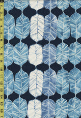 Japanese Novelty - Cosmo Abstract Feathers - Oxford Cloth - AP21808-1E - Indigo-Navy