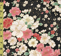 Japanese - Cosmo Floating Cherry Blossoms - AP21902-1E - Black