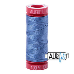 Aurifil 12wt Cotton Thread - 54 yards - 1128 Light Blue Violet