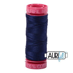 Aurifil 12wt Cotton Thread - 54 yards - 2745 Midnight Blue