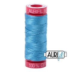 Aurifil 12wt Cotton Thread - 54 yards - 1320 Medium Blue