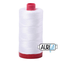Aurifil 12wt Cotton Thread - 356 yards - 2024 White