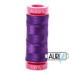 Aurifil 12wt Cotton Thread - 54 yards - 2545 Medium Purple
