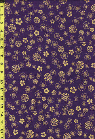 Japanese - Naka Floating Cherry Blossoms & Floral Medallions - B-1000-20C - Purple