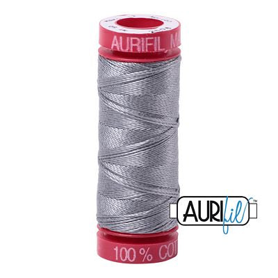 Aurifil 12wt Cotton Thread - 54 yards - 2605 Gray