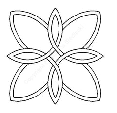 Sashiko Stencil - BS43 - Celtic Flower - 6"