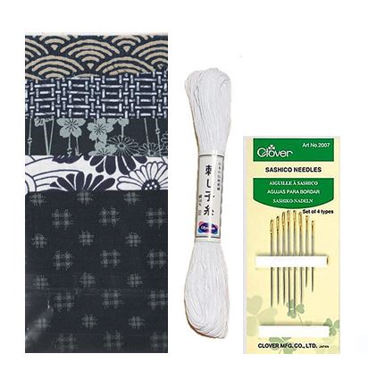 *Japanese Traditional - Japanese Cotton Boro Patch Kit