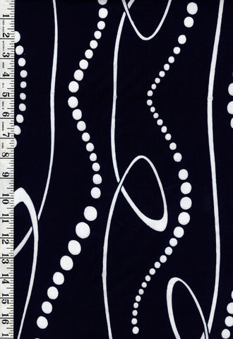 Yukata Fabric - 743 - Beads & Ribbons - Indigo