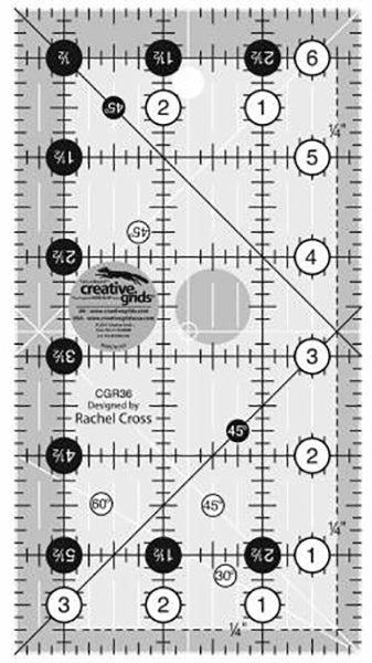 Rulers & Templates - Creative Grids - CGR36 - 3 1/2" X 6 1/2"