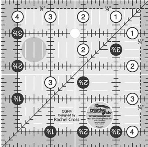Creative Grids Rectangle Ruler 2-1/2 x 6-1/2 - Shabby Fabrics - #CGRSHOP