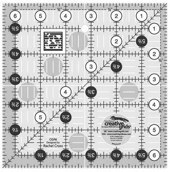 Creative Grids Basic Range 6 in Square CGRBR2 743285001385 Rulers