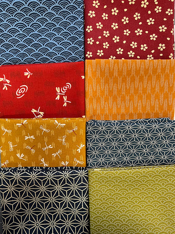 Fat Quarter Color Pack - 8 Japanese Print VARIETY PACK - LAST ONE - SAVE 20%