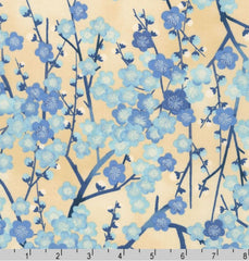 Asian - Imperial 18 - Cherry Blossom Branches - SRKM-21203-247 - CORNFLOWER