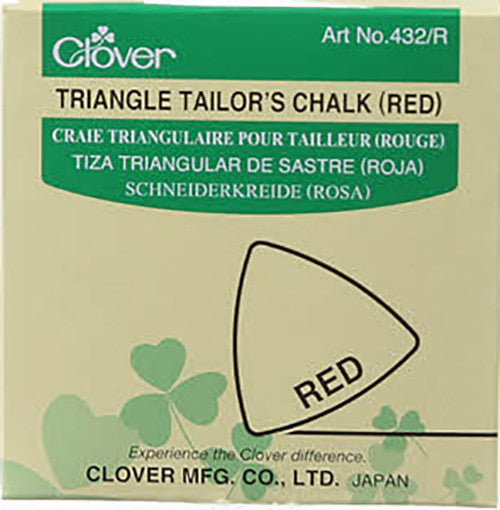 Notions - Clover Triangle Tailor's Chalk - Red