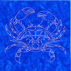 Sashiko - Pre-printed Sea Life Panel - Crab