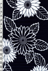 Yukata Fabric - 634 - Daisies - Indigo & White