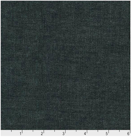 Denim Fabric - Black Denim - Washed - 56