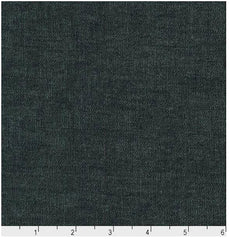 Denim Fabric - Black Denim - Washed - 56" Wide - Light Weight - # 1604 - Black