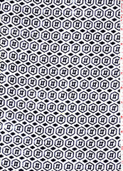Yukata Fabric - 065 - Hexagons & Diamonds-White